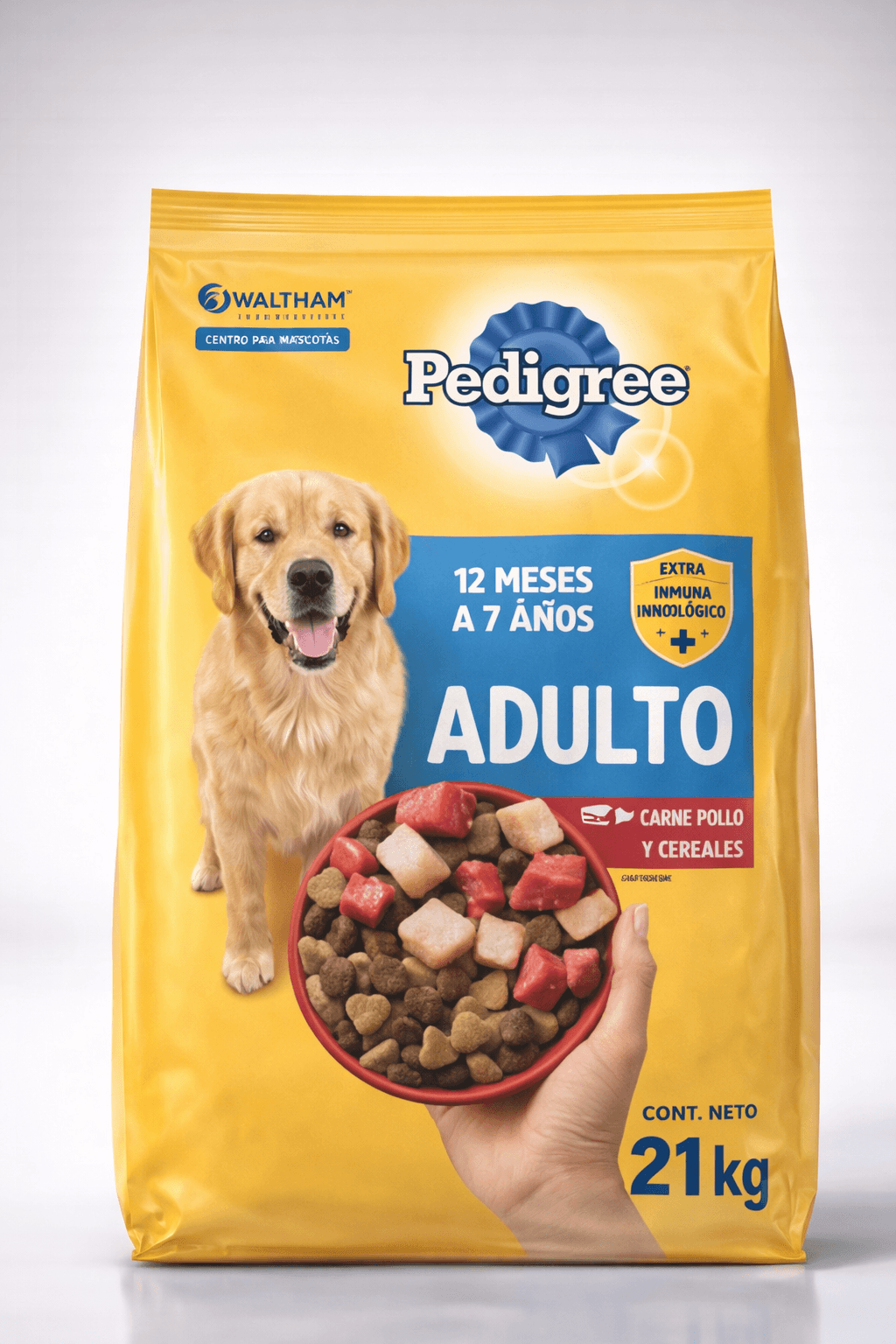 Pedigree Adulto Razas Medianas y Grandes Carne, Pollo y Cereales Alimento para Perros 21 Kg