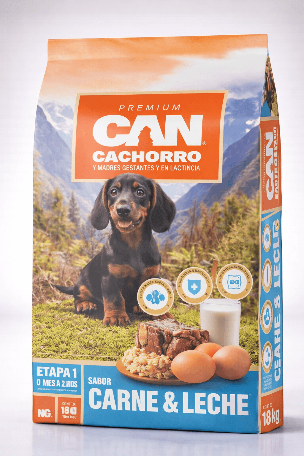Can Cachorro Carne y Leche Alimento para Perros 18 Kg
