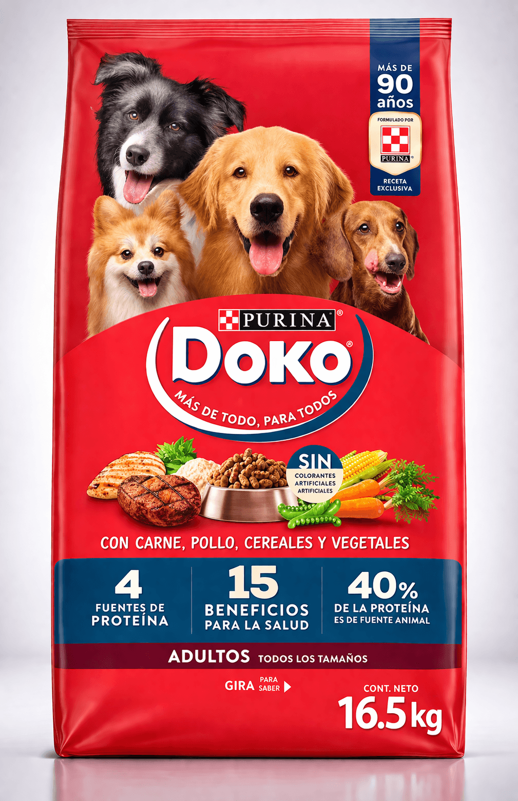 Doko Adulto Carne, Pollo, Cereales y Vegetales Alimento para Perros 16.5 Kg