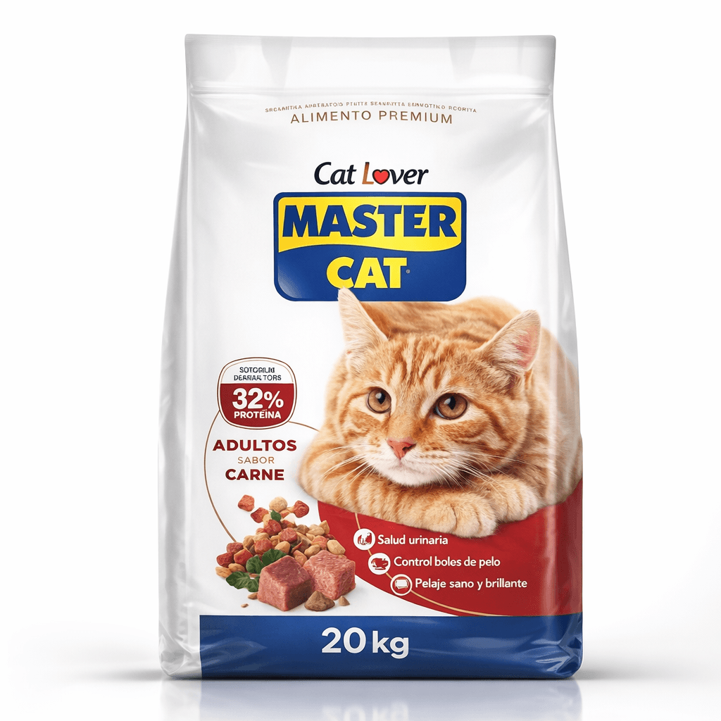 Master Cat Adultos Sabor Carne Alimento para Gatos 20 Kg