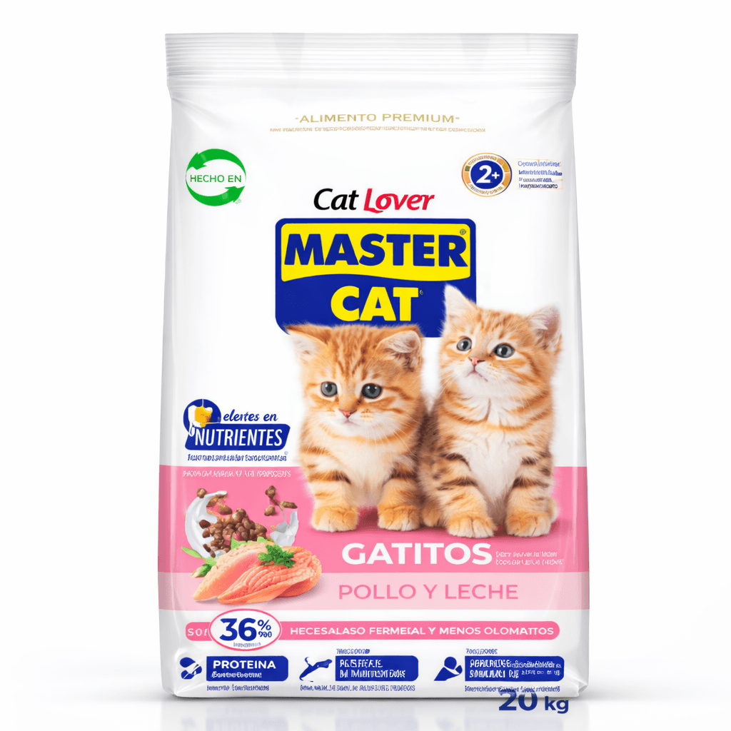 Master Cat Gatitos Pollo y Leche Alimento para Gatos 20 Kg