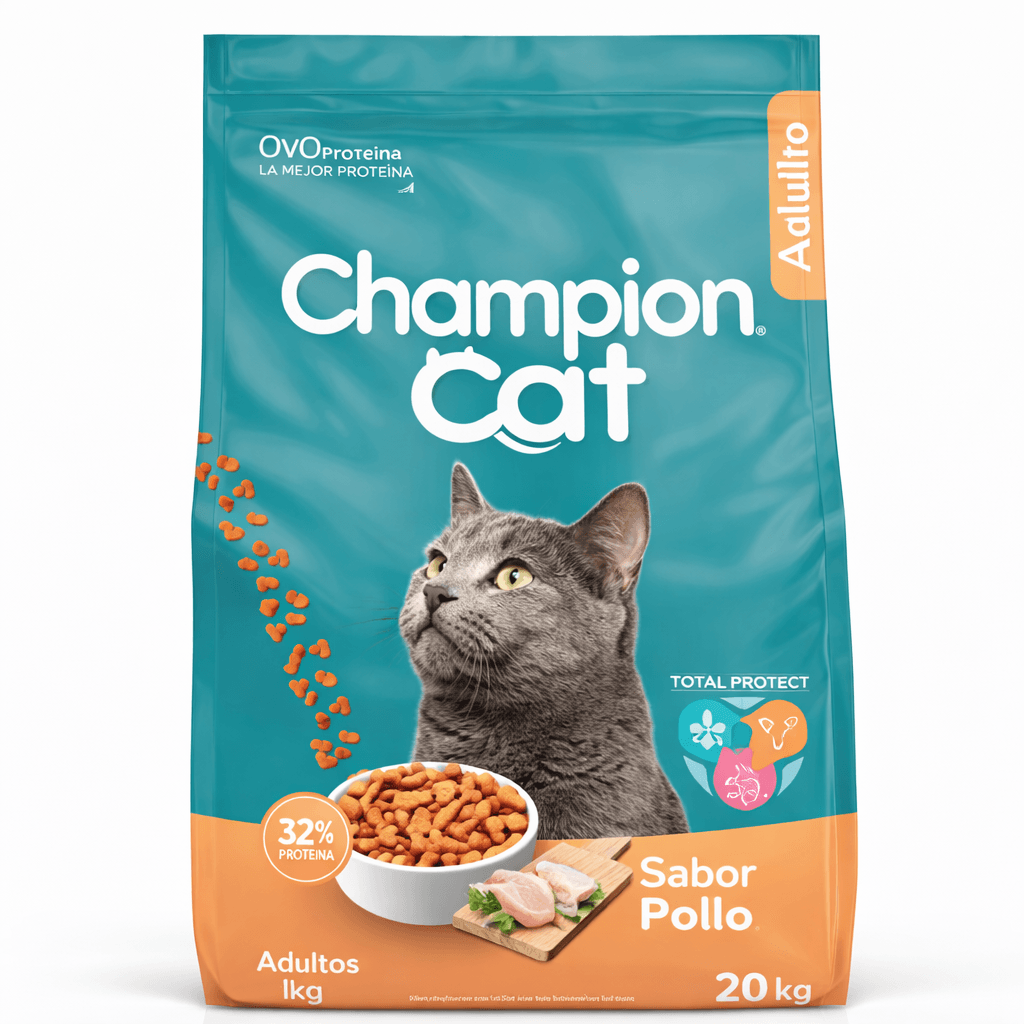 Champion Cat Adultos Sabor Pollo Alimento para Gatos 20 Kg