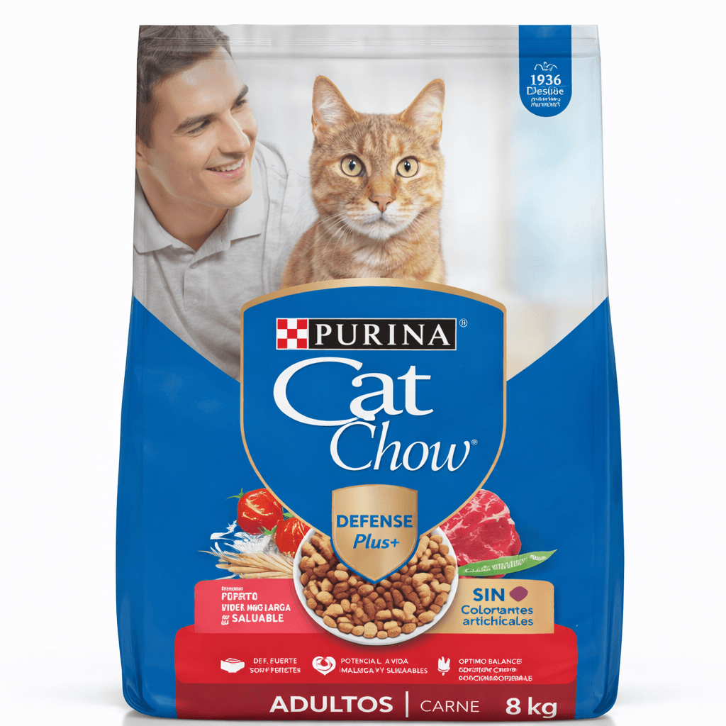 Cat Chow Adultos Carne Alimento para Gatos 8 Kg