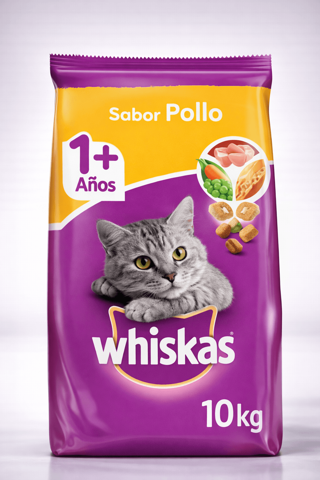 Whiskas Adulto Sabor Pollo Alimento para Gatos 10 Kg