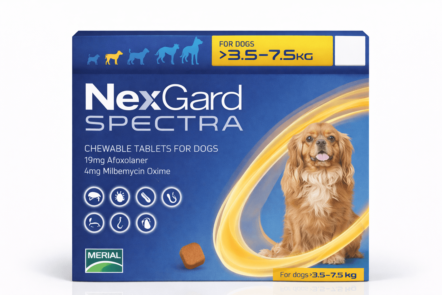 NexGard Spectra Antiparasitario para Perros de 3,5 a 7,5 Kg 1 Comprimido