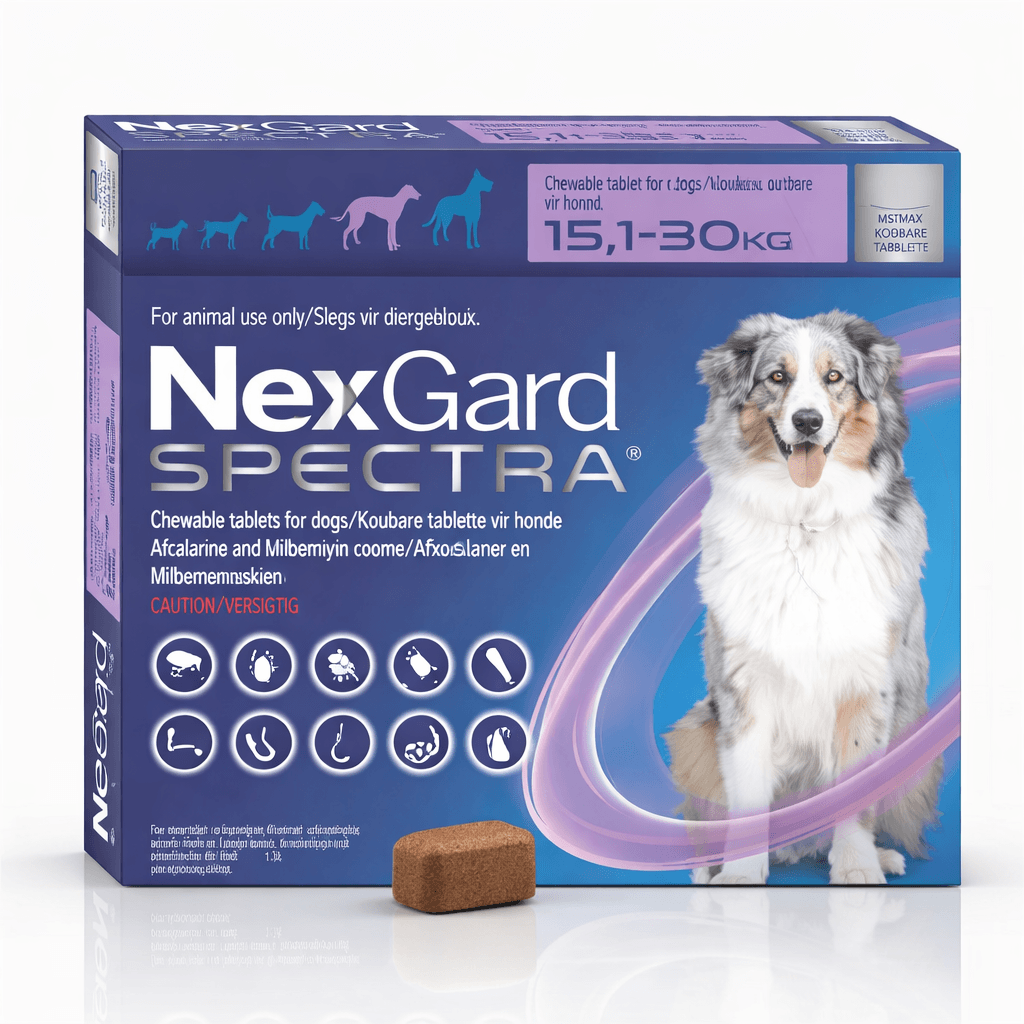 NexGard Spectra Antiparasitario para Perros de 15,1 a 30 Kg 3 Comprimidos
