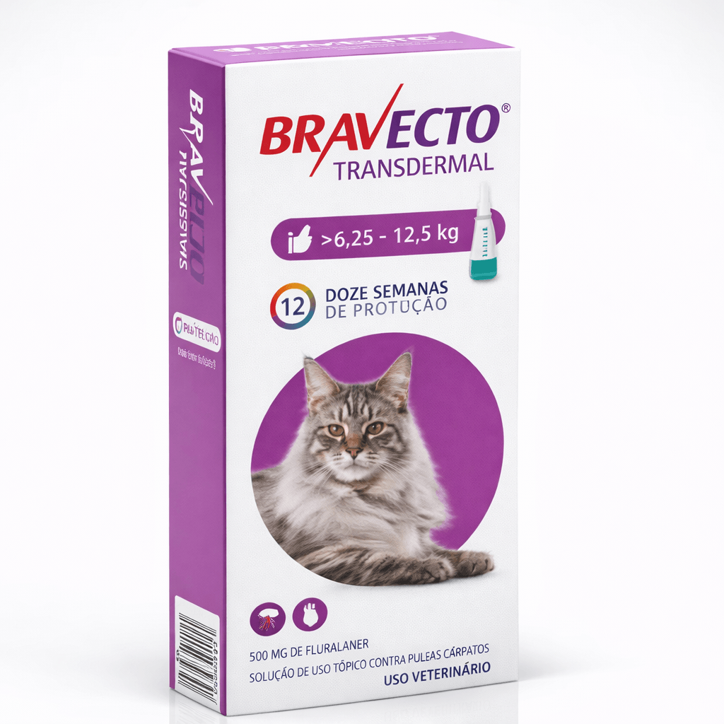 Bravecto Gato Transdermal Antiparasitario para Gatos de 6,25 a 12,5 Kg