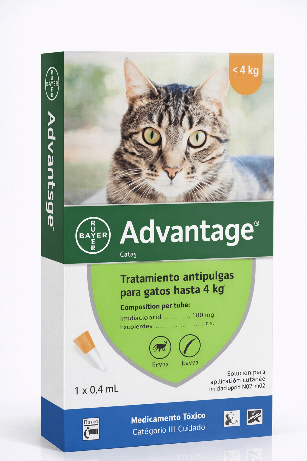 Advantage Gato Antipulgas para Gatos hasta 4 Kg