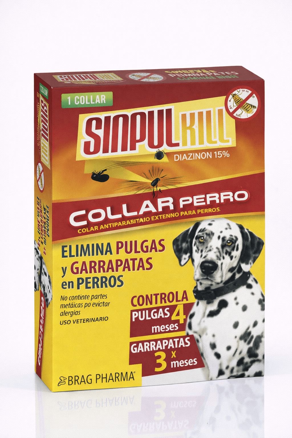 Sinpulkill Collar Antipulgas y Garrapatas para Perros 1 Unidad
