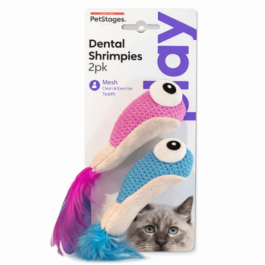 Juguete Dental para Gato PetStages Dental Shrimpies 2 Unidades