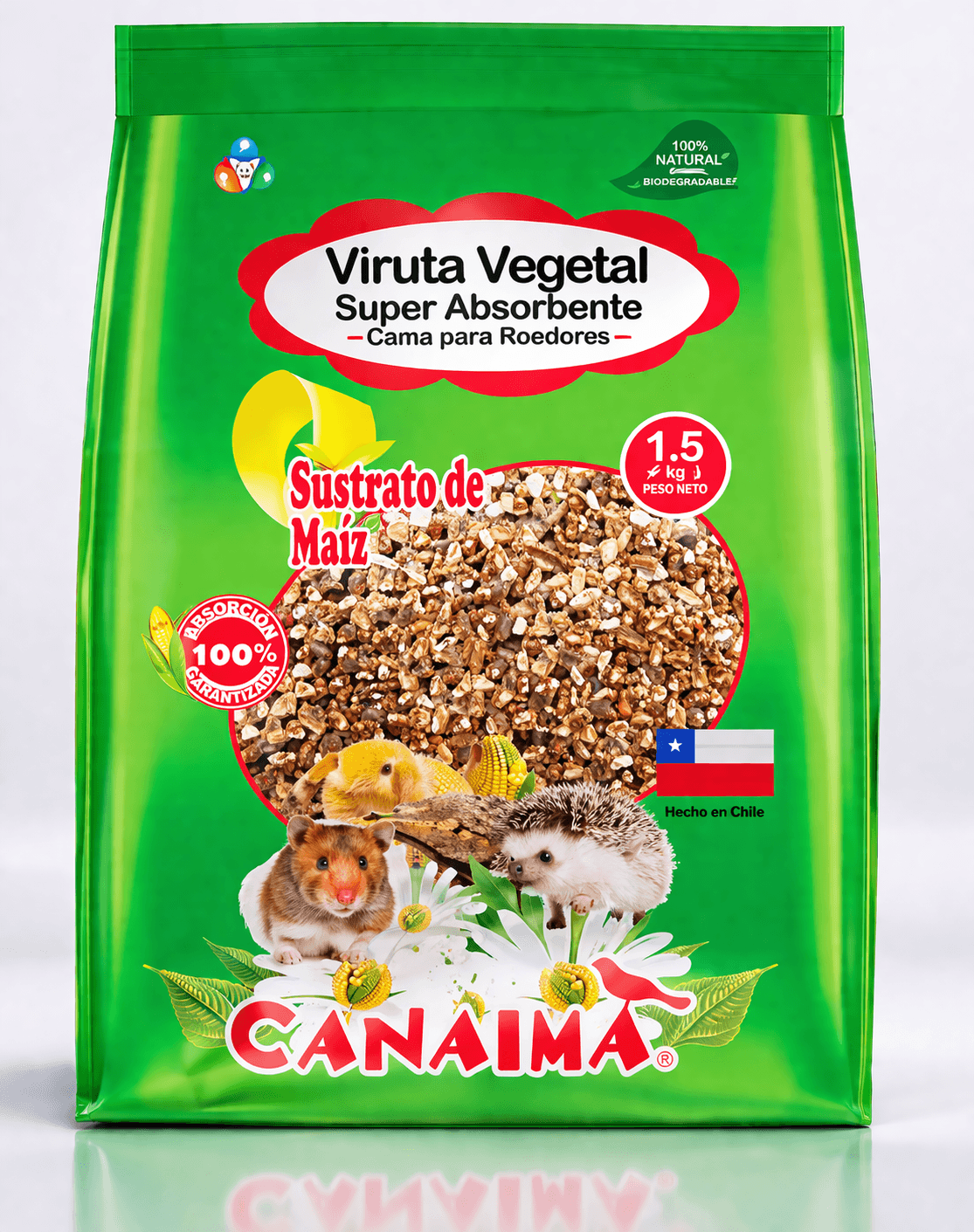 Sustrato de Maíz Viruta Vegetal Super Absorbente Canaima 1.5 Kilos