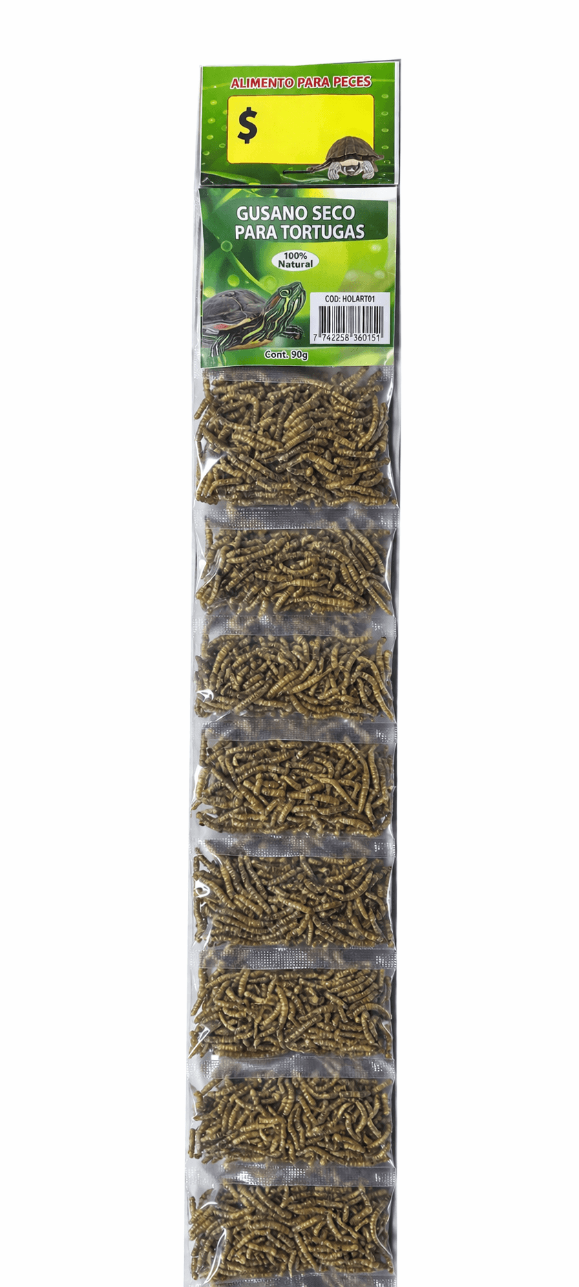 Tira de Tenebrio para Erizos y Reptiles 10 Unidades 20 Gramos