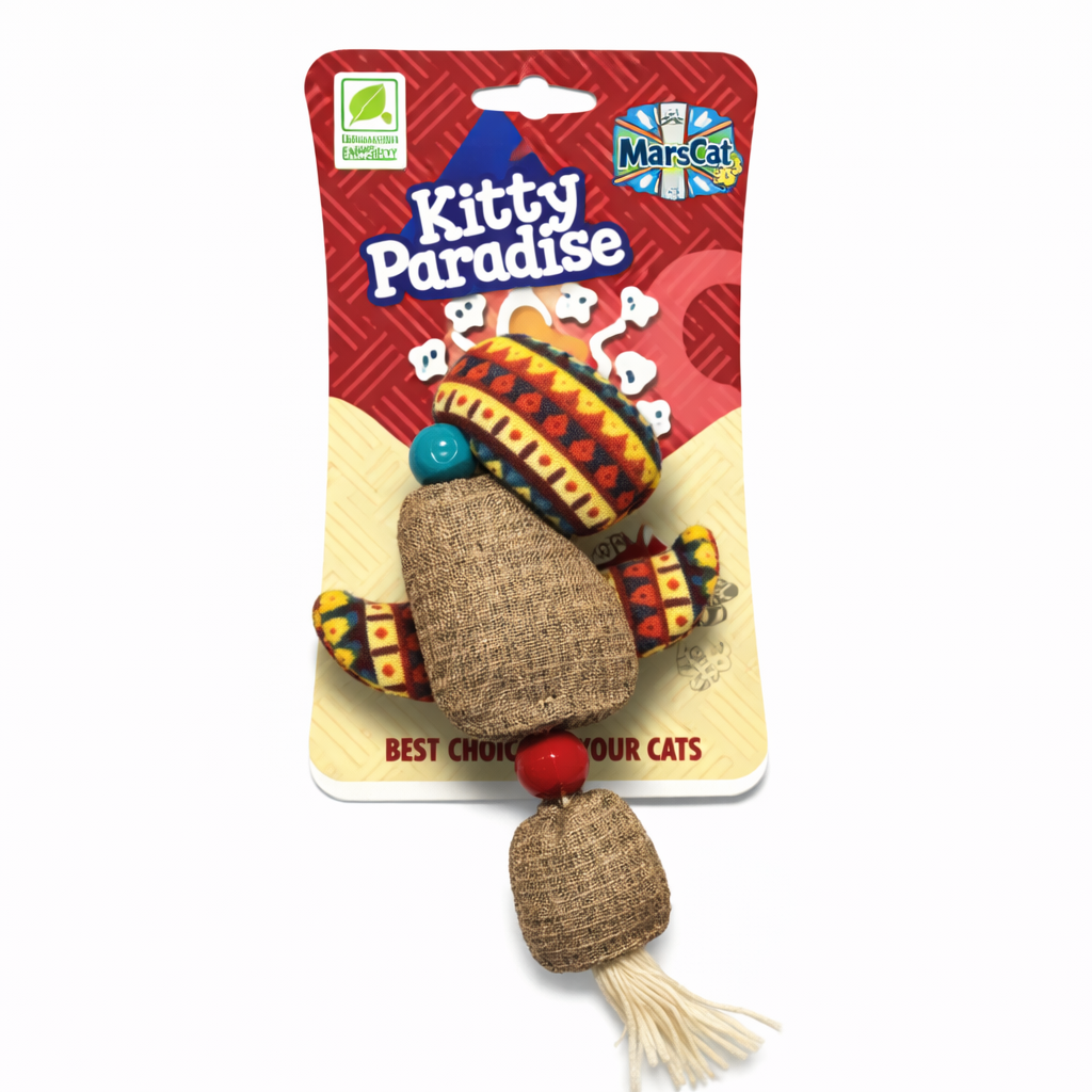 Juguete para Gato Kitty Paradise Muñeco con Cola de Cuerda