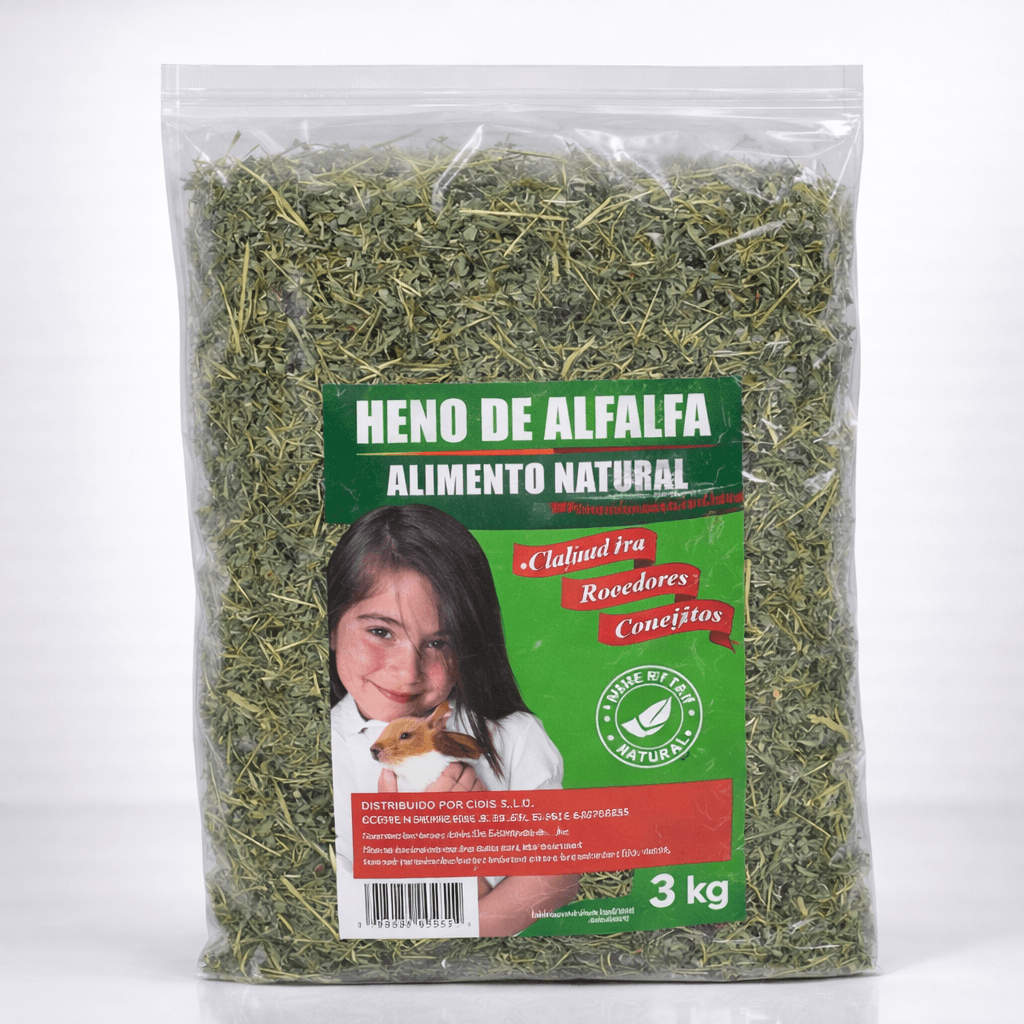 Heno de Alfalfa 3 Kg Alimento Natural