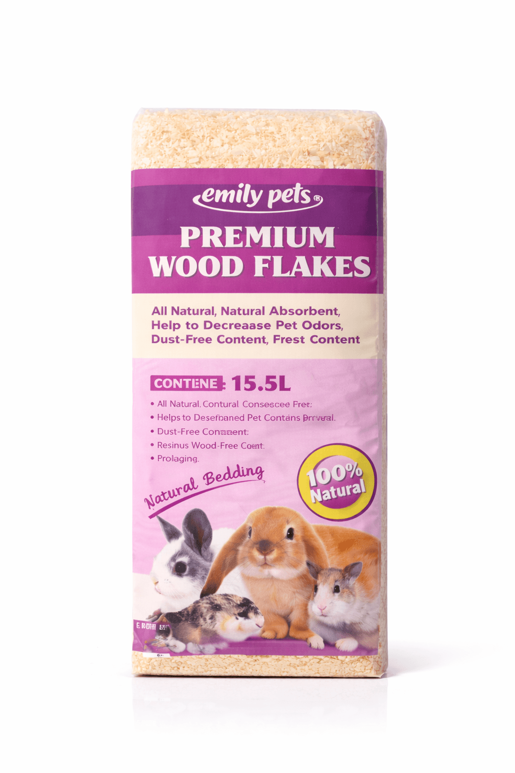 Premium Wood Flakes Emily Pets 15.5 Litros
