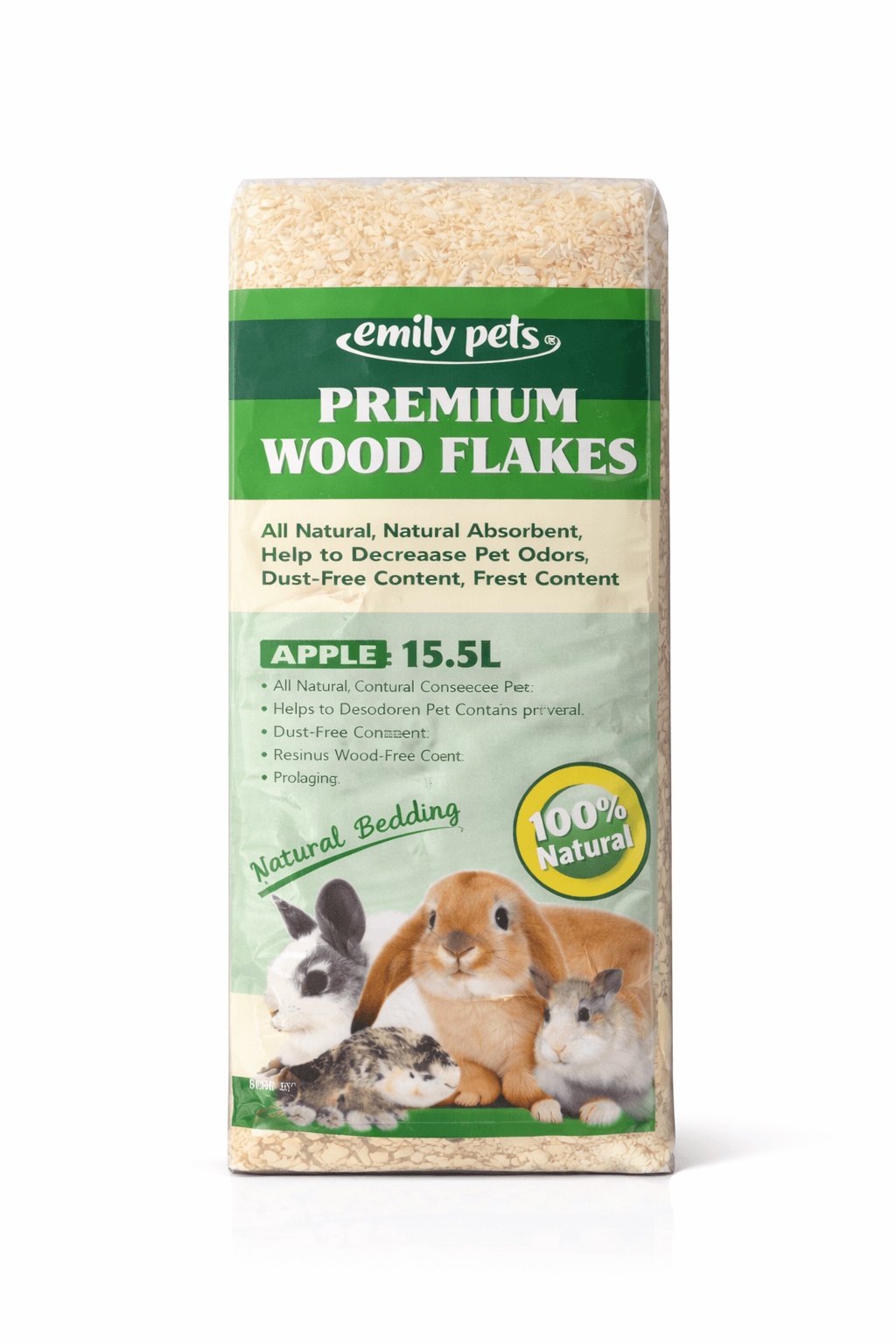 Premium Wood Flakes Emily Pets Apple 15.5 Litros