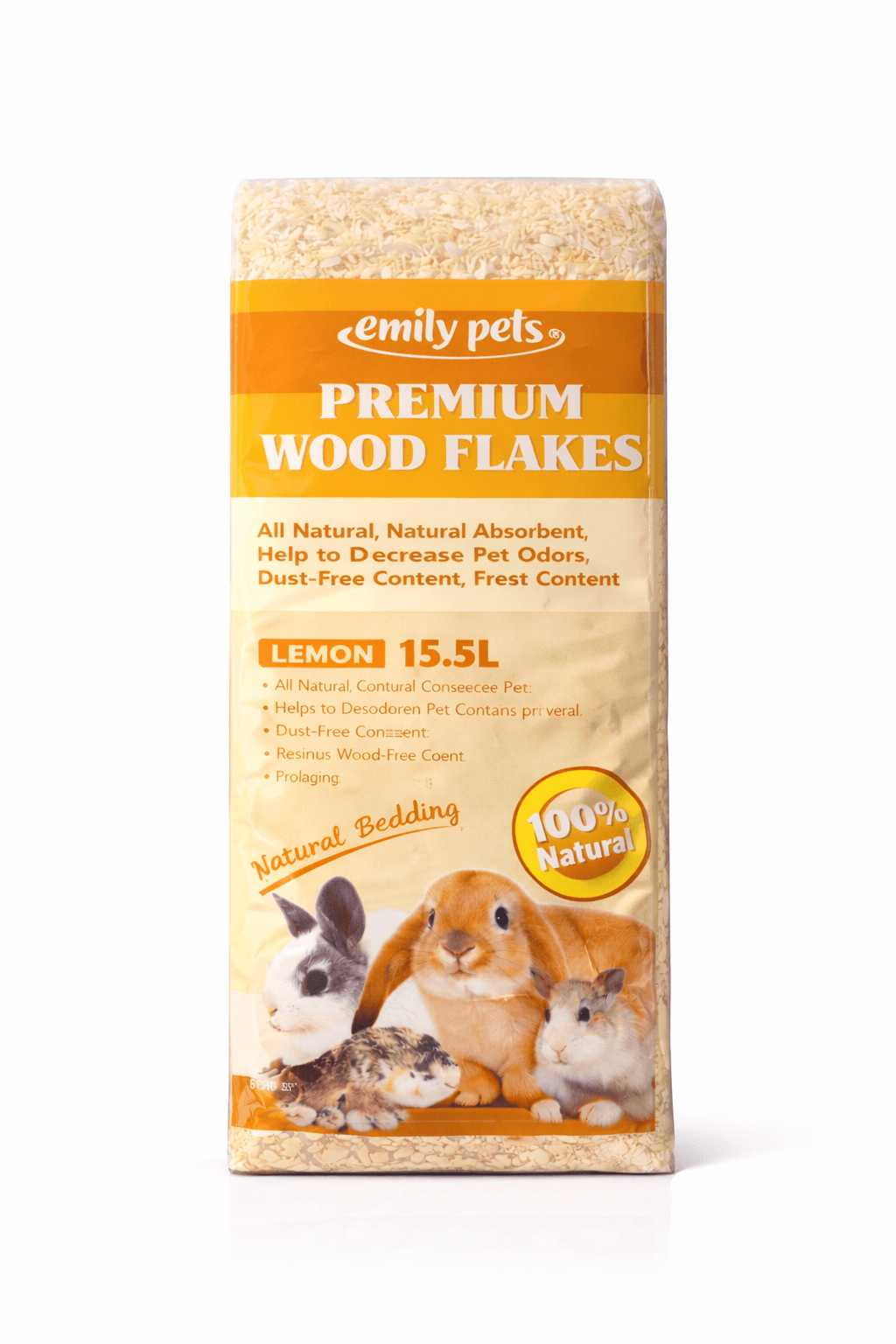 Premium Wood Flakes Emily Pets Lemon 15.5 Litros