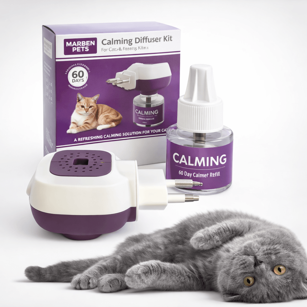 Difusor Calmante para Gatos Kit Completo con Repuesto 48 ml