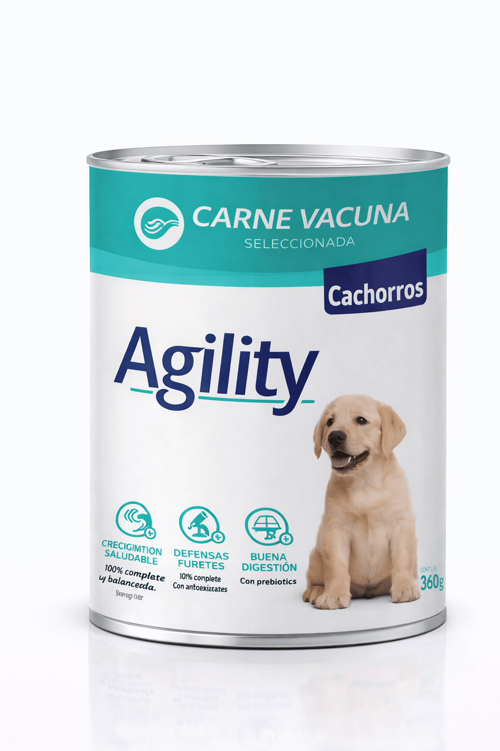 Lata Agility Cachorros Carne Vacuna 340 grs