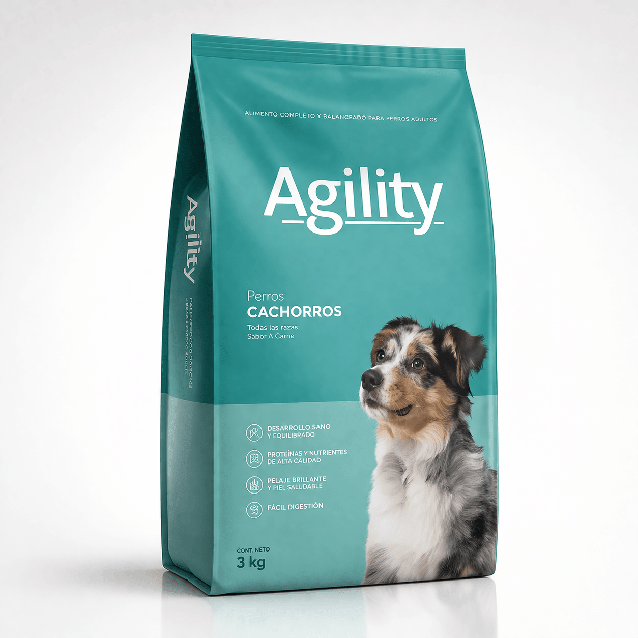 Alimentos para Perros Cachorros Agility Sabor a Carne 3 kg