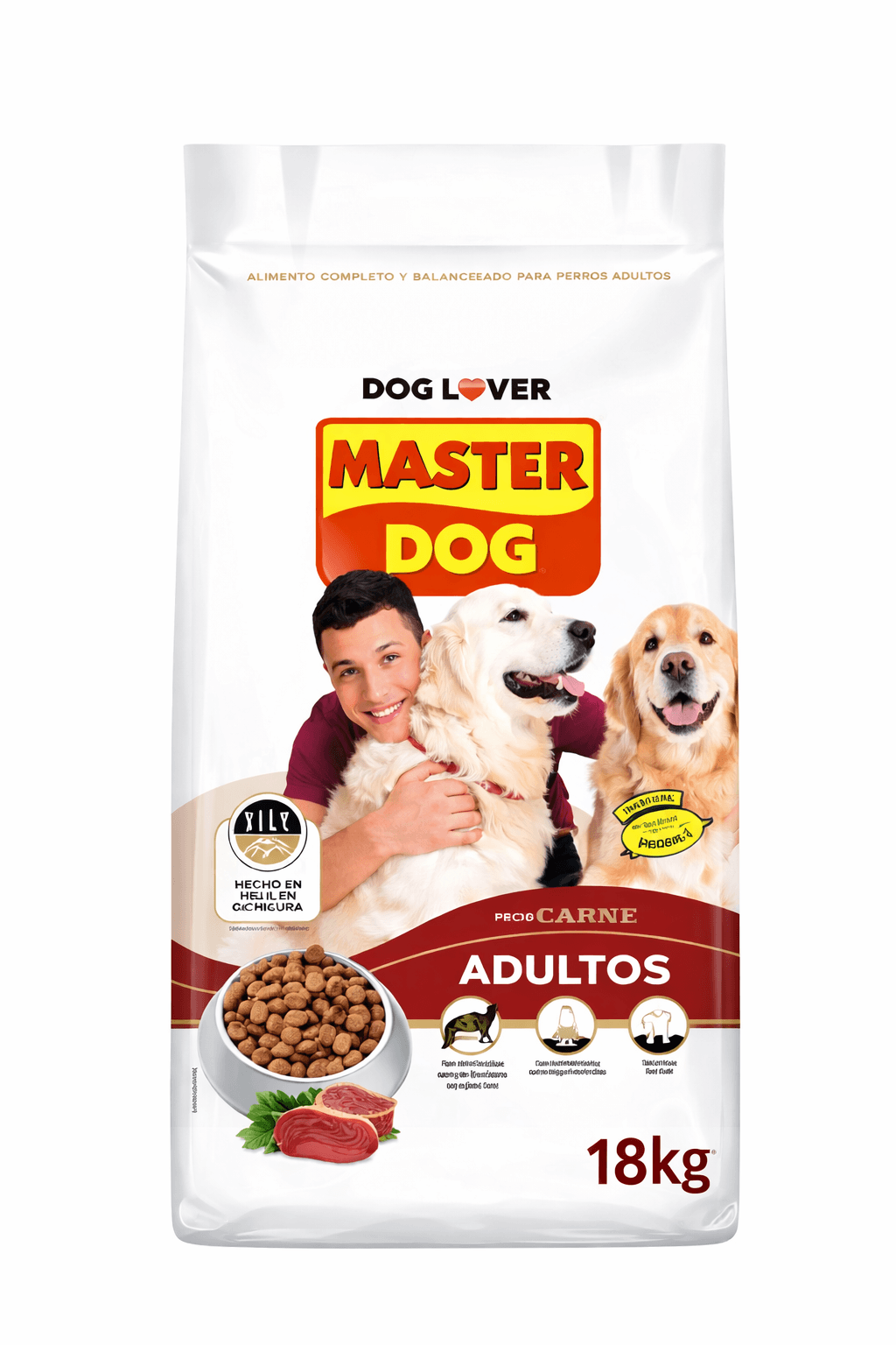 Master Dog Adultos Carne Alimento para Perros 18 Kg