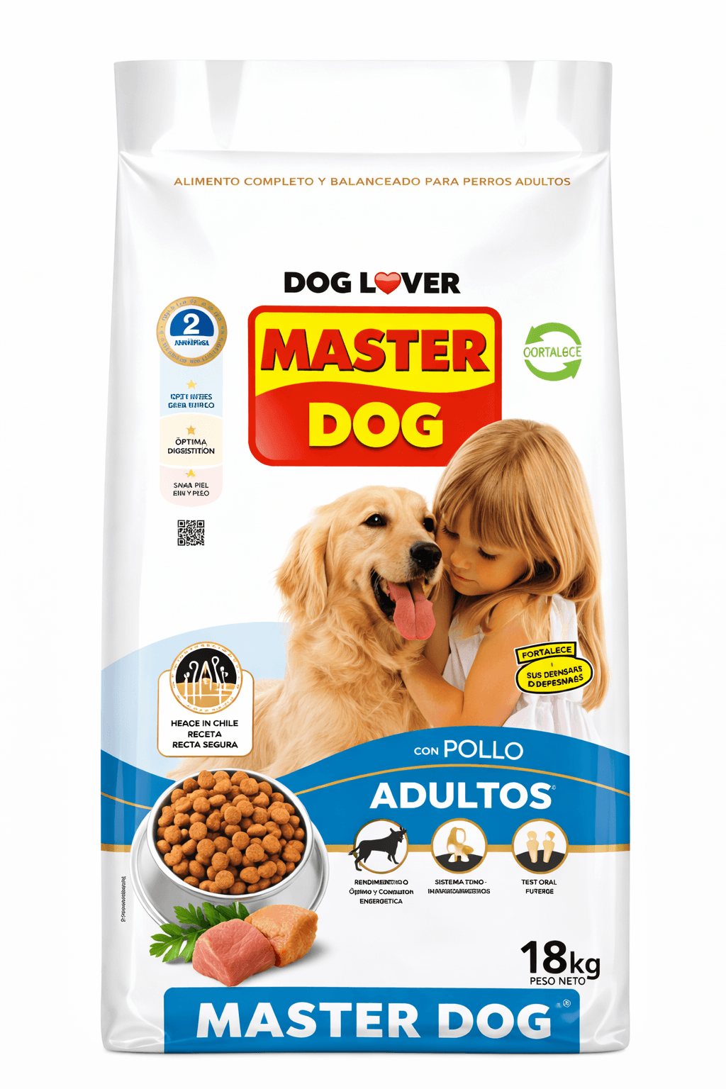 Master Dog Adultos Pollo Alimento para Perros 18 Kg