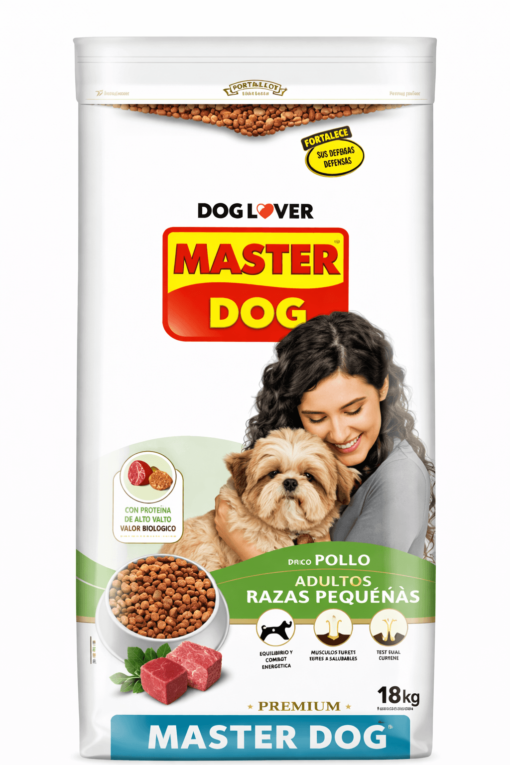 Master Dog Adultos Razas Pequeñas Cordero Alimento para Perros 18 Kg