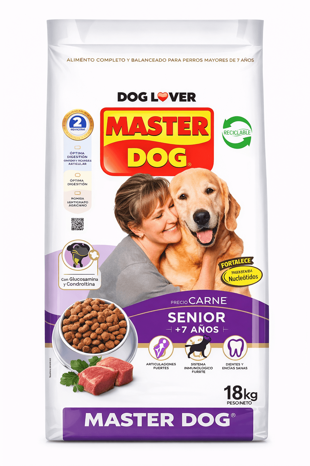 Master Dog Senior Carne Alimento para Perros 18 Kg