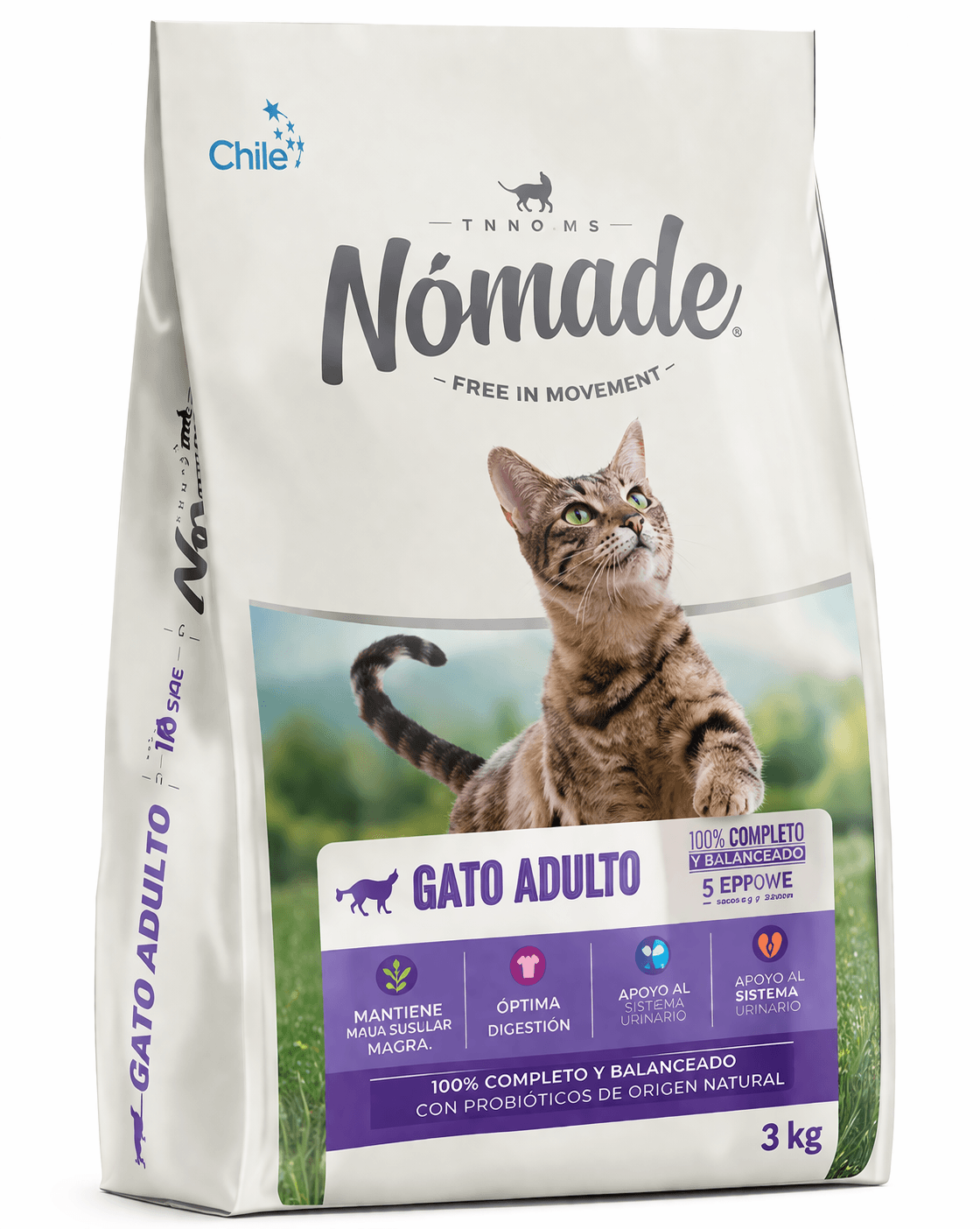 Nómade Gato Adulto Esterilizado Pollo y Cereales Alimento para Gatos 3 Kg