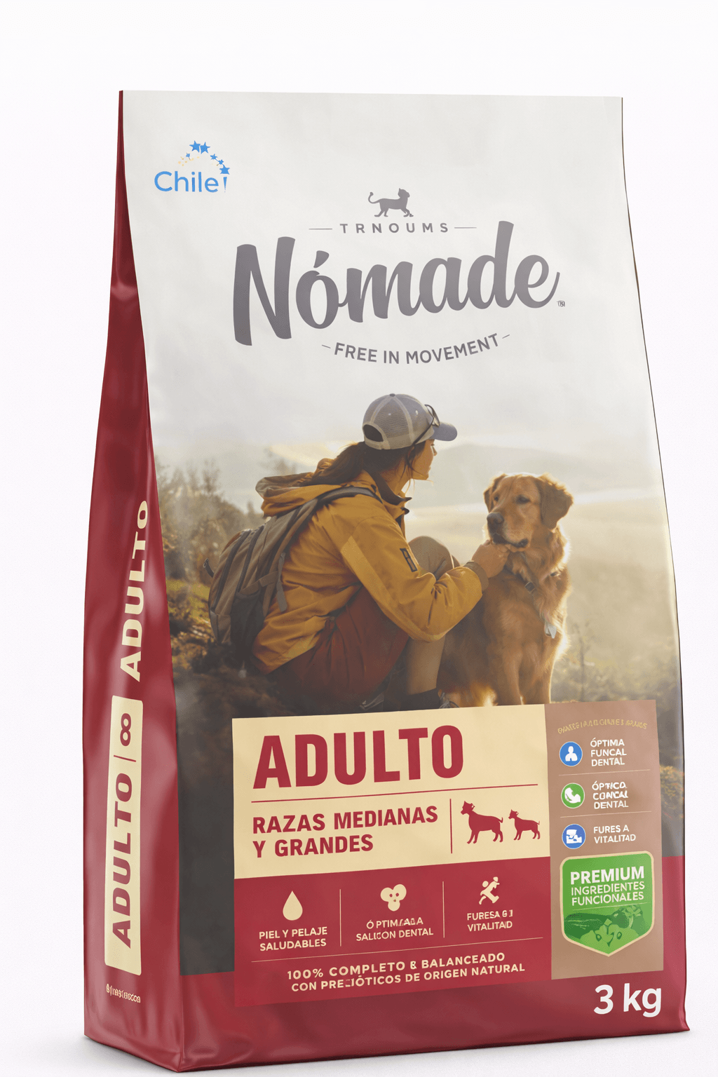 Nómade Adulto Razas Medianas y Grandes Alimento para Perros 3 Kg